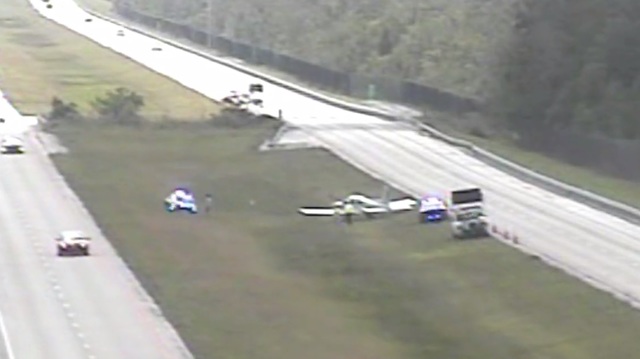 Plane forced to make emergency landing along Florida highway Plane forced to make emergency landing along Florida highway